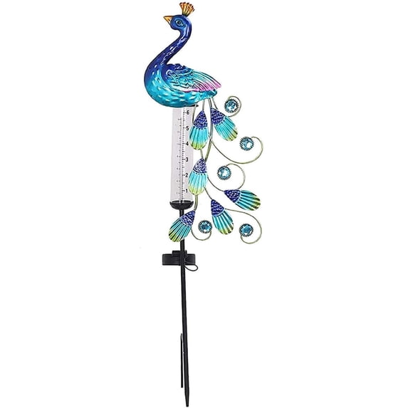 openpig Solar Garden Lights Outdoor Garden Decor, Peacock Decorations for Yard, Peacock Solar Landscape LED Path Light, Decorative Garden Stake for Outside