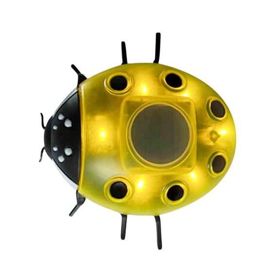 openpig Solar Ladybug Lights LED Waterproof Creative Small Sculpture Lights Durable Waterproof Lamp Suitable for Mom Women Yard Path Front Porch Balcony Backyard, Yellow