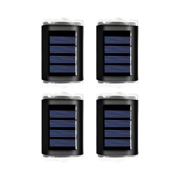 openpig Solar Lights Outdoor, Wall Sconce IP65 Waterproof Up and Down Solar Wall Light Front Door Light for House, Garage, Porch,Doorway,Fence,Festival Decor (4 PACK, B)