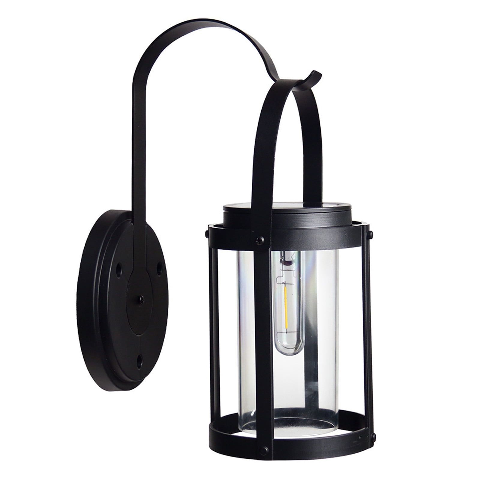 openpig Solar Wall Lanterns Outdoor Waterproof, Exterior Front Porch Light Solar Wall Sconce Light, Wall Mount Lamp for Patio Fence Garage House Doorway Barn Decor
