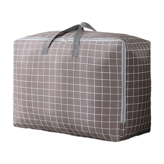 openpig Storage Bags, Folding Moving Comforter Blanket Storage Bags Closet Organizers and Storage Containers for Clothes with Strong Handles&Zippers for Bedding Pillow (Gray, A)