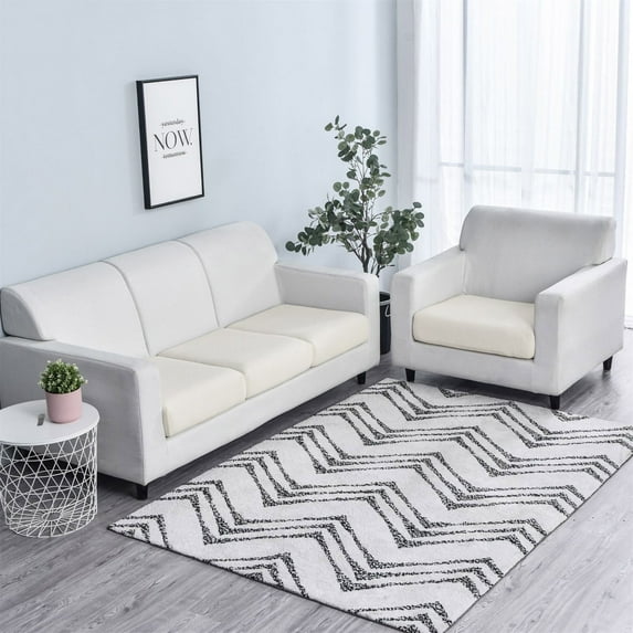 openpig Stretch Couch Cushion Slipcovers Reversible Cushion Protector Slipcovers Sofa Cushion Protector Covers, Washable Stretch Slipcovers Sofa Seat Slipcovers Suitable for Armchair Loveseat Sofa