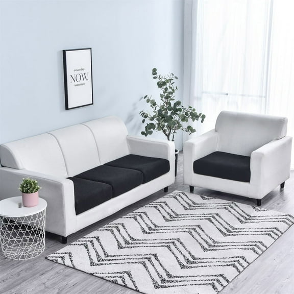openpig Stretch Couch Cushion Slipcovers Reversible Cushion Protector Slipcovers Sofa Cushion Protector Covers, Washable Stretch Slipcovers Sofa Seat Slipcovers Suitable for Armchair Loveseat Sofa
