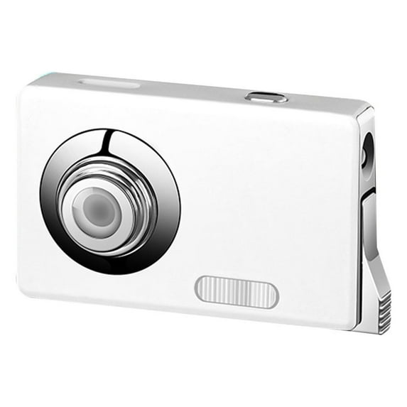 openpig Torch Lighter, Butane Soft Flame, Led Butane Torch Lighter with Viewing Window, Windproof Red Flame Lighter, Refillable (No Gas) (Silver)