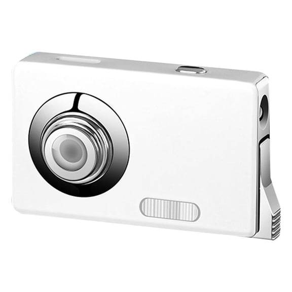 openpig Torch Lighter, Butane Soft Flame, Led Butane Torch Lighter with Viewing Window, Windproof Red Flame Lighter, Refillable (No Gas) (Silver)
