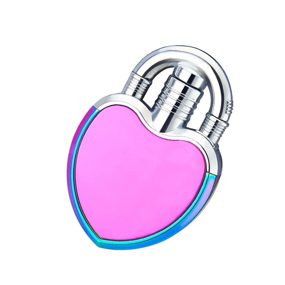openpig Torch Lighter, Jet Torch Windproof Red Flame Lighter - Refillable Butane Gas, Creative Love Lock Design - Pink