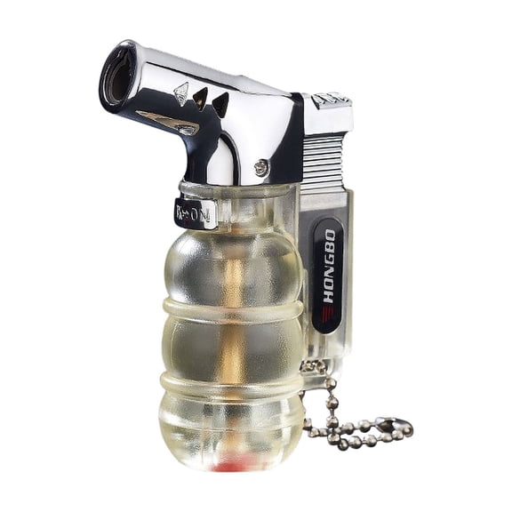 openpig Torch Lighter, Mini Jet Flame Butane Lighters, Multi-Purpose for Campfires, Candle, Fireplaces, Christmas Party Favors (Gas not Included) White