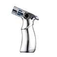 thumbnail image 1 of openpig Torch Lighter Quad 4 Jet Flame Windproof Butane Refill Portable Lighter for Grill BBQ Candle Camping, Gift Idea (Butane NOT Included) (Silver), 1 of 3