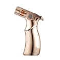 thumbnail image 1 of openpig Torch Lighter Quad 4 Jet Flame Windproof Butane Refill Portable Lighter for Grill BBQ Candle Camping, Gift Idea (Butane NOT Included) (Gold), 1 of 3