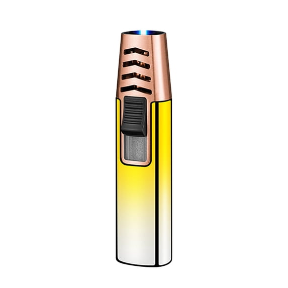 openpig Torch Lighter, Refillable Butane Lighter Windproof Jet Flame Lighter with Fire Lock Bracket Visible Gas Window for Grill BBQ Candle Cooking Camping (Butane NOT Included)