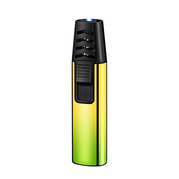 openpig Torch Lighter, Refillable Butane Lighter Windproof Jet Flame Lighter with Fire Lock Bracket Visible Gas Window for Grill BBQ Candle Cooking Camping (Butane NOT Included)
