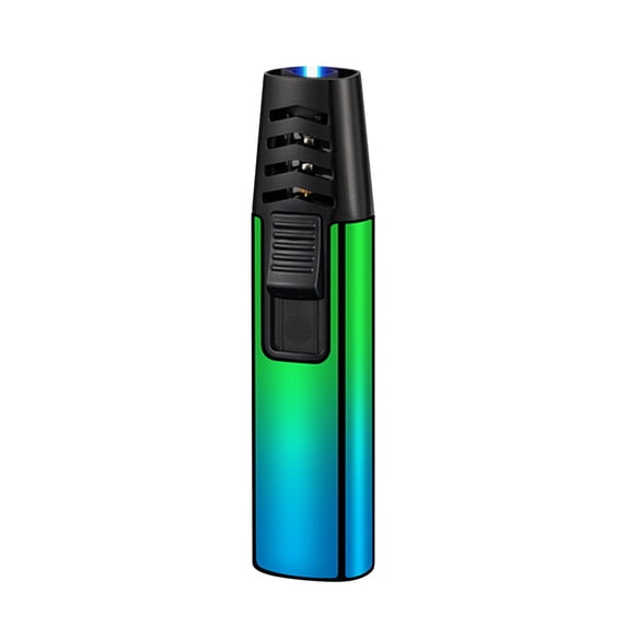 openpig Torch Lighter, Refillable Butane Lighter Windproof Jet Flame Lighter with Fire Lock Bracket Visible Gas Window for Grill BBQ Candle Cooking Camping (Butane NOT Included)
