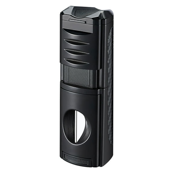 openpig Torch Lighter, Triple Jet Flame Butane Torch Lighters Refillable Butane Gas Lighters Windproof Adjustable 3 Flame Lighter for Christmas (Without Gas) D