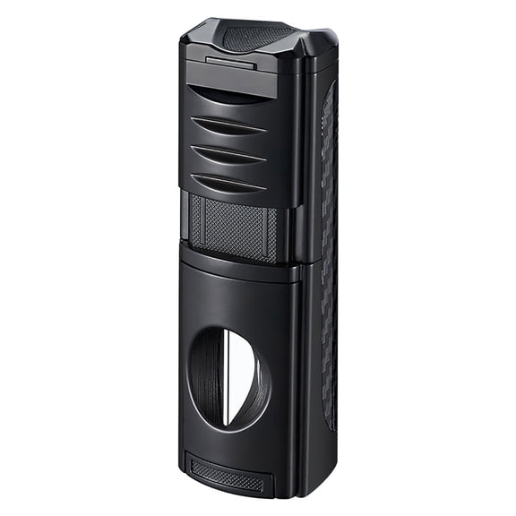 openpig Torch Lighter, Triple Jet Flame Butane Torch Lighters Refillable Butane Gas Lighters Windproof Adjustable 3 Flame Lighter for Christmas (Without Gas) D