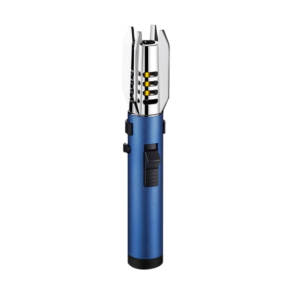 openpig Torch Lighters, Butane Torch Lighters, Refillable Pen Lighter Adjustable Jet Flame Butane Lighter for Grill BBQ Camping (Gas Not Included) Blue