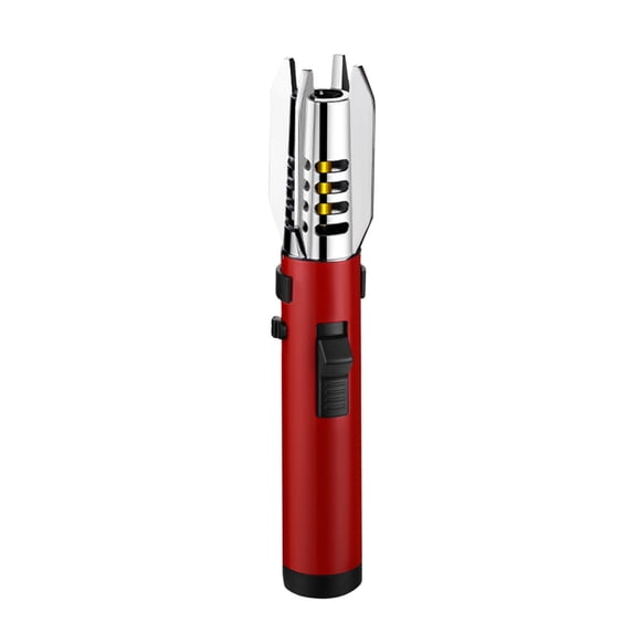 openpig Torch Lighters, Butane Torch Lighters, Refillable Pen Lighter Adjustable Jet Flame Butane Lighter for Grill BBQ Camping (Gas Not Included) Red