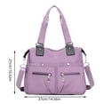 thumbnail image 1 of openpig Tote Bag for Women,Multi Pockets Shoulder Handbag,Nurse Bag for Work,Large Cross body Purse,Fashion Nylon Top Handle Satchel, Purple, 1 of 9