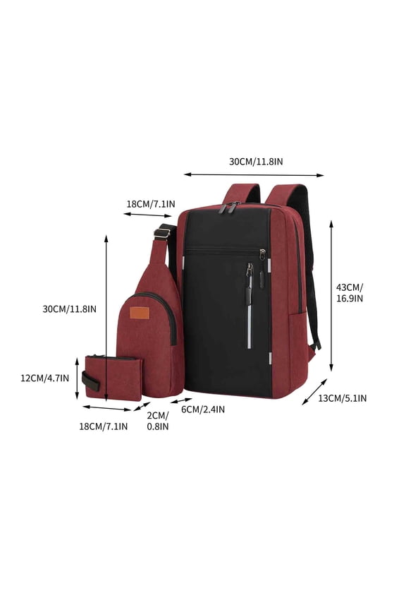 Travel Backpack for Women & Men, 2 in 1 Crossbody Bag Laptop Backpack, Travel Essentials, Personal Item Travel Bag for Work, Travel, Business, Red