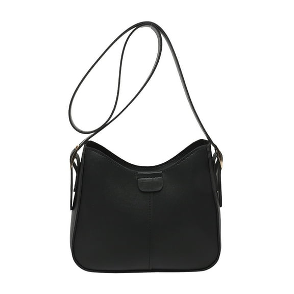 openpig Women Crossbody Bag Leather Handbag Pocketbook Lightweight Shoulder Purse (Black)