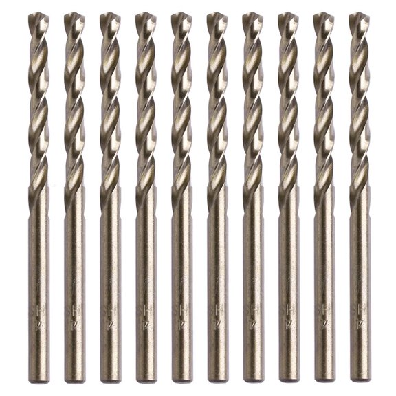 openup 10Pcs 4.5mm Round Shank HSS-Co Twist Drill Drill Bit
