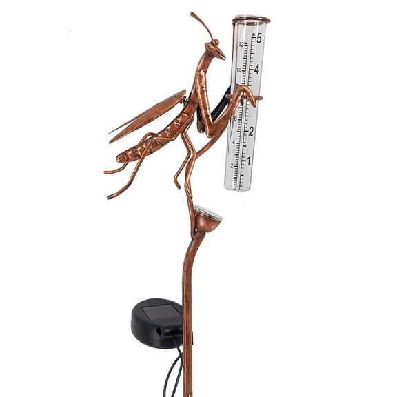 openup Solar Energy Rain Measure Gauge Correct Rain Measurement Meter Shape Themed decoration for Grounds Outside Weathe
