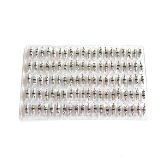 openup Tire Stem Core Replacements, 100-Piece Threaded Metal Parts for Car Service