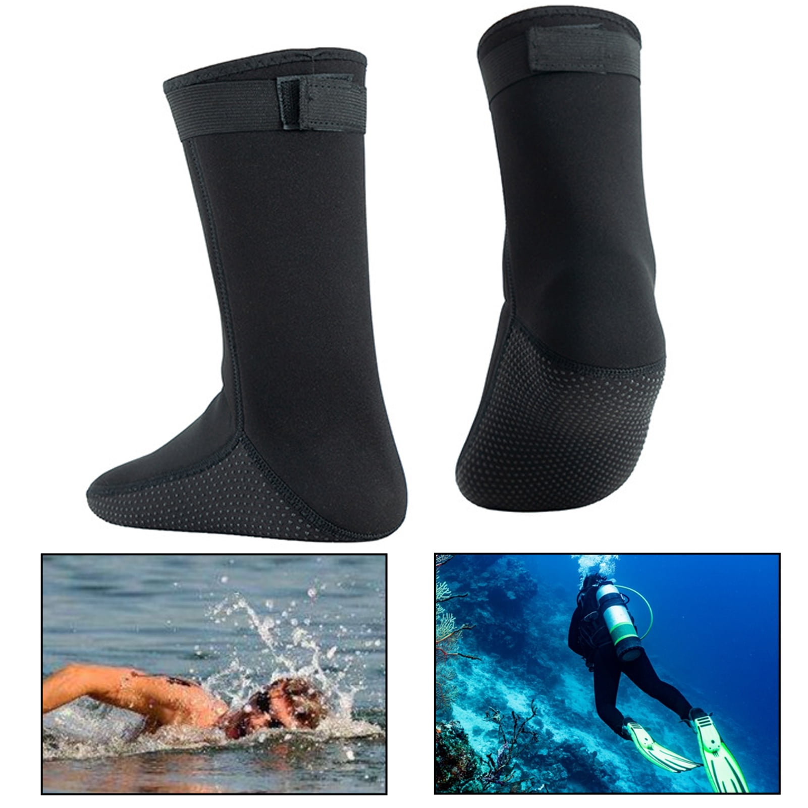 opolski 1 Pair Diving Socks Unisex Wetsuit Surf Shoes Thermal Quick Dry