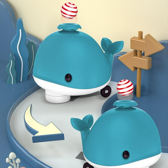 opolski Electric Whale Toy Battery Powered Dynamic Music Educational Suspending Ball Cartoon Whale Toy for Toddlers
