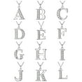 thumbnail image 1 of opolski Necklace Popular Silver Plating Copper English Letters Rhinestone Pendant Chain for Party, 1 of 8