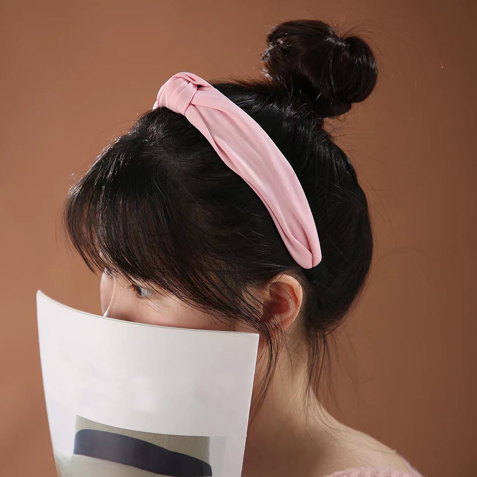 opolski Women Knotted Headband Candy Color Fabric Hair Hoop