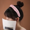 thumbnail image 1 of opolski Women Knotted Headband Candy Color Fabric Hair Hoop Elastic Head Band Wide Hairband Hair Accessories Royal Blue, 1 of 7