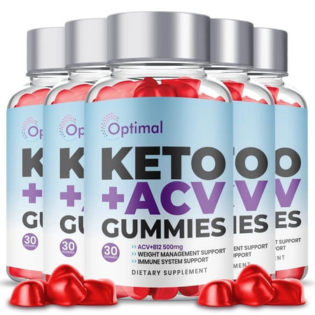 Optimal Keto Gummies, Optimal Gummies with Apple Cider Vinegar, 5 Month Supply, Dietary Supplement (5 Pack)