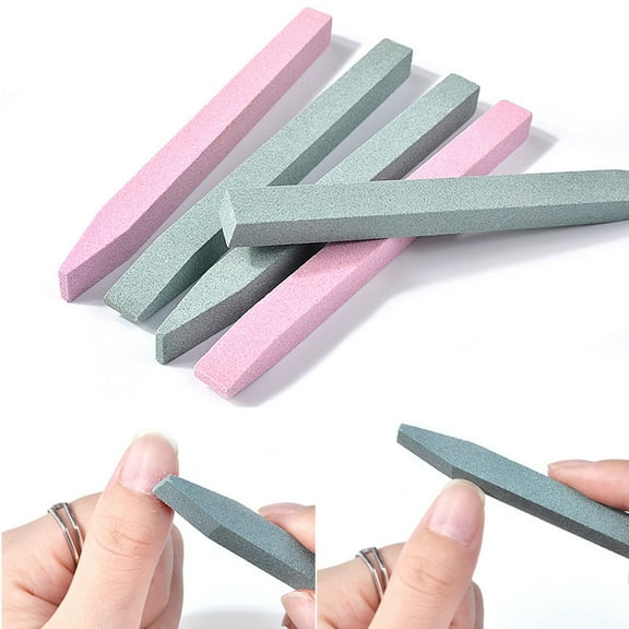 opvise 1/5/10/50Pcs Pro Quartz Nail Art Buffer File Stick DIY Gel Polish Sanding Tool