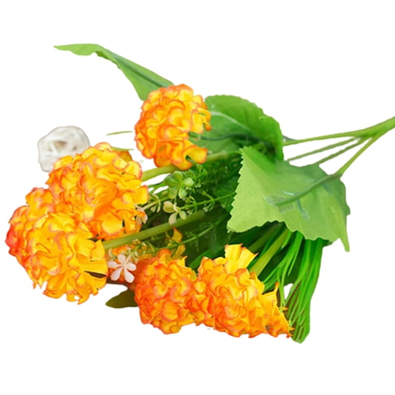 opvise 1 Bunch 9 Head Artificial Hydrangea Silk Flower Bouquet Wedding Party Decor