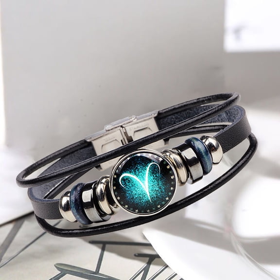 opvise 1 Pc Couple Bracelet DIY Handmade Alloy Unisex Beaded Bracelet for Dating