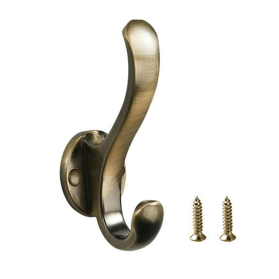 opvise 1 Set Storage Hook Multifunctional Waterproof Smooth Edge with Screws Solid Color Storage Space Saving Handbag Hat Coat Hook Red Bronze
