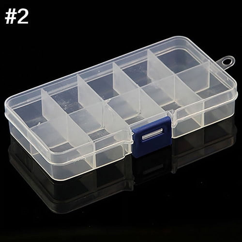 opvise 10 Compartments Plastic Box Jewelry Bead Storage Container Craft ...