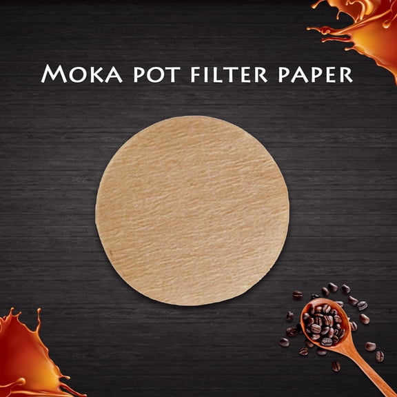 opvise 100Pcs Round Home Office Cafe Coffee Filter Paper Moka Pot Espresso Tea Strainer 60mm