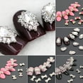 thumbnail image 1 of opvise 10Pcs 3D Glitters Rhinestone Alloy Bowknot DIY Decal Nail Art Tips Stickers, 1 of 8