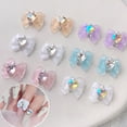 thumbnail image 1 of opvise 10Pcs Nail Art Charms Shiny DIY Manicure Nail Tips Accessory Love Heart Rhinestone Bow Nail Decoration for Nail Salon, 1 of 8