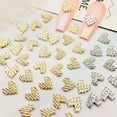 thumbnail image 1 of opvise 10Pcs Nail Rhinestones Sparkling Shiny Visual Effect Vivid Color Decorative Alloy 3D Luxury Abstract Love Heart Nail Charms Jewelry Nail Supplies, 1 of 8