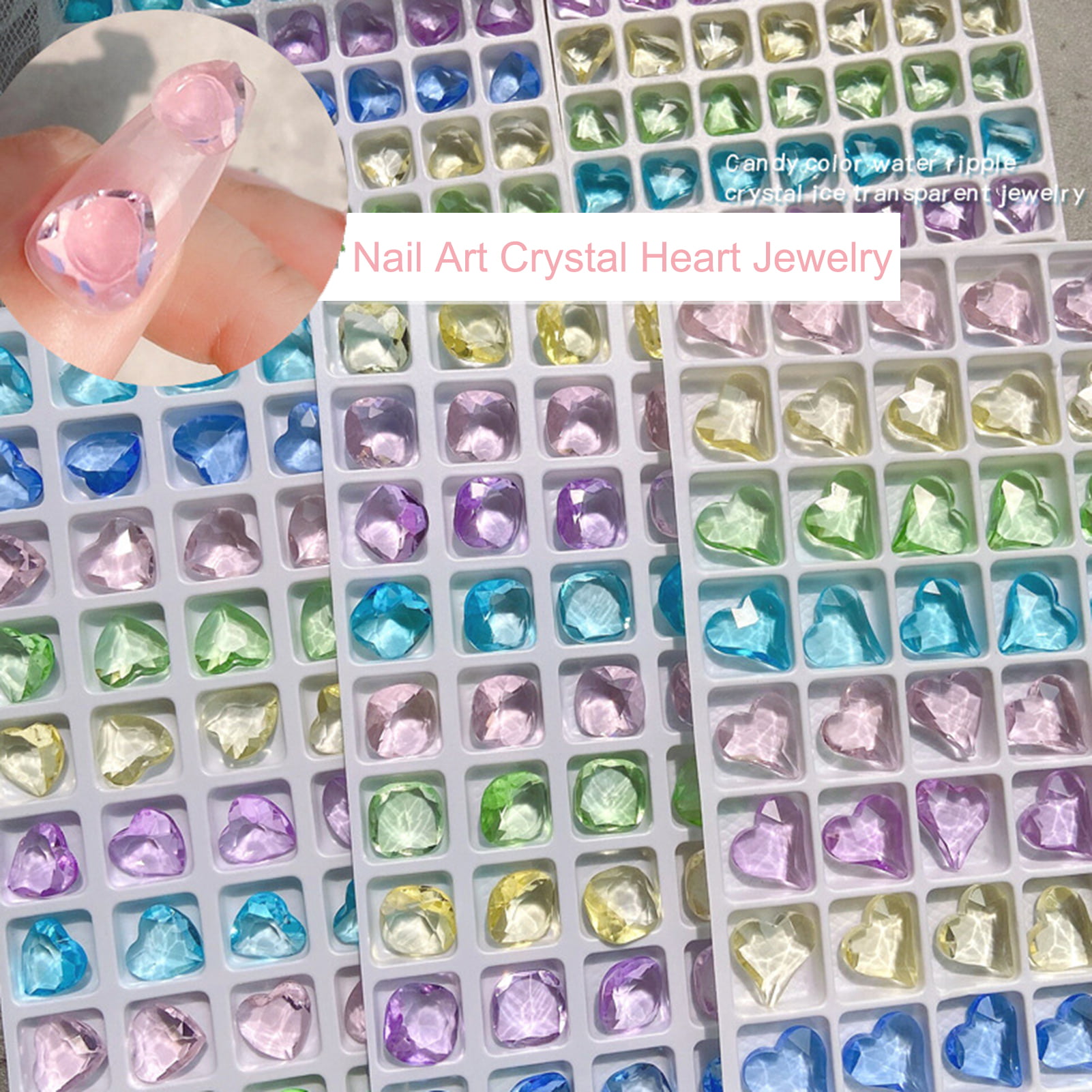 10Pcs Crystal Decor Colorful Nail Rhinestone Art Accessories