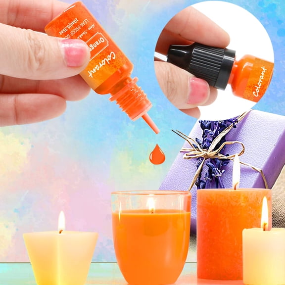 opvise 10ml Candle Dye Leakproof Highly Concentrated Aromatherapy Color Essence Soap Toning Pigment Soy Wax Paraffin Dye Colorant for Home Yellow