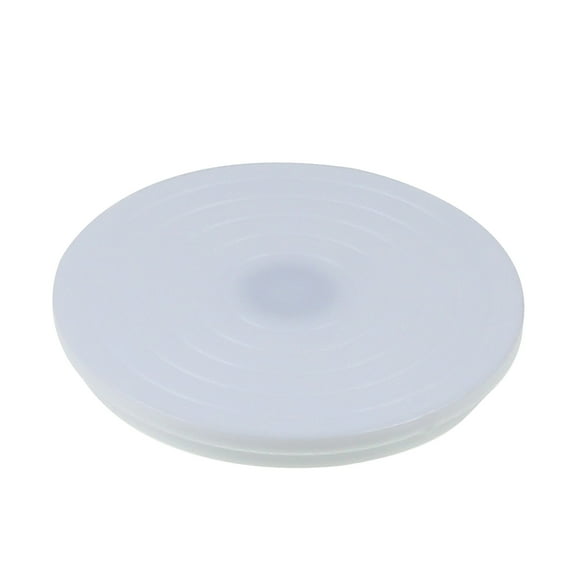 opvise 14cm Cake Turntable with Scale Design 360 Degree Rotatable DIY Plastic Mini Fondant Cake Rotary Display Stand Tool