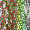 thumbnail image 1 of opvise 1Pc Easy to Maintain Rose Artificial Vines Plastic Delicately Cut Simulation Vines Wedding Decor Yellow, 1 of 8