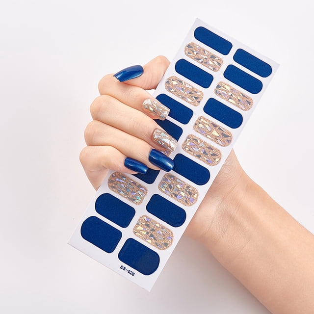 opvise 22Pcs Nail Sticker DIY Mini Self-Adhesive Shiny Manicure Decals ...