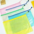 thumbnail image 1 of opvise 2Pcs Transparent Waterproof File Bags A4 A5 File Holder Mesh Pockets Vibrant Color Plastic Storage Bags with Handle Rope Blue A5, 1 of 8