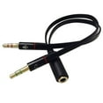 thumbnail image 1 of opvise 3.5mm AUX Audio Mic Splitter Cable Earphone Headphone Adapter Female to 2 Male, 1 of 7