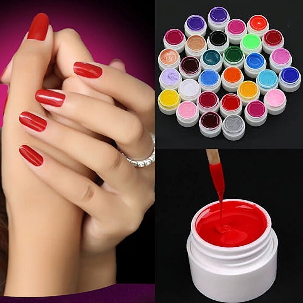 opvise 30/36 Pcs Mix Color Nail Art UV Gel Pure Professional Colorful Nail Gel UV Set