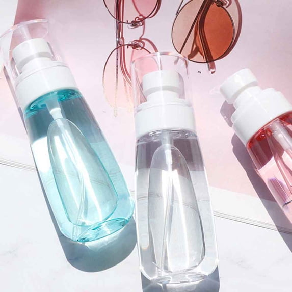 opvise 30/60/100ml Refillable Portable Travel Cosmetic Dispenser Empty Spray Bottle Clear#